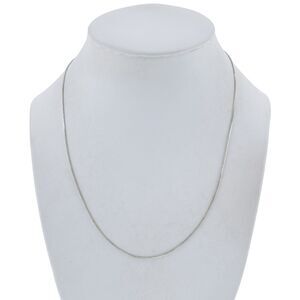 Estate IBB INDO Sterling Silver 925 0.9mm Box Chain Necklace 18"